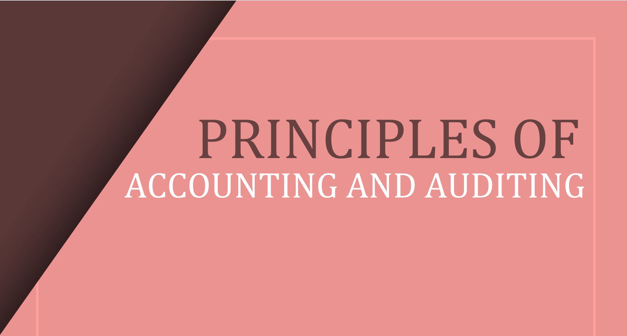 T5: Principles of Accounting and Auditing